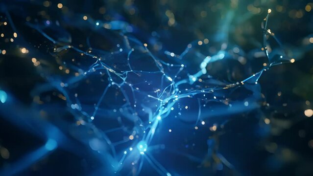An intricate web of neural connections augmented with advanced technology..
