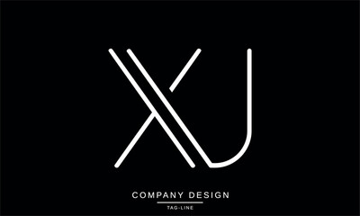 XJ, JX Abstract Letters Logo Monogram Design Font Vector Initials Icon symbol