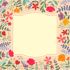 frame with flowers