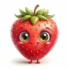 Obraz premium Cute Funny Strawberry