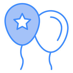 Balloons, celebration, party, star, decoration Icon