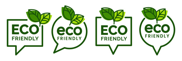 Set of eco friendly icons. Ecologic food stamps. Organic natural food labels.