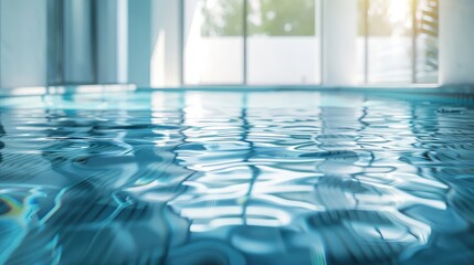 Obraz premium commercial photo, close-up, pool house accessories, bottom view, soft light