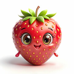 Obraz premium Cute Funny Strawberry