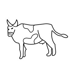 cow line icon