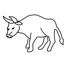 cow line icon