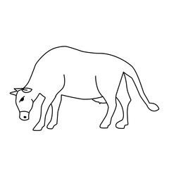 cow line icon