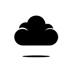 silhouette logo icon Cloud vector SVG