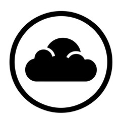 silhouette logo icon Cloud vector SVG