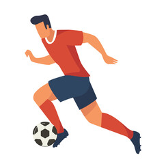 Soccer player running with ball