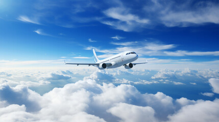 Fototapeta premium airplane in the sky on background