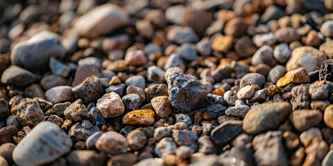 features a close-up of a pile of brown and grey stones Decorative Gravel for Aesthetic