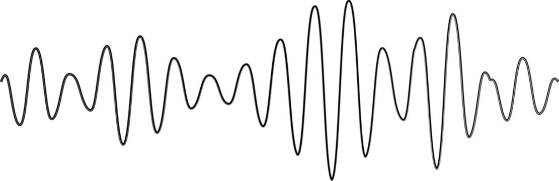 Set of radio Wave icon. Monochrome simple sound wave on transparent background. Vector sound wave icon. Music player sound bar. Record interface. Equalizer icon with soundwave line. eps 888.