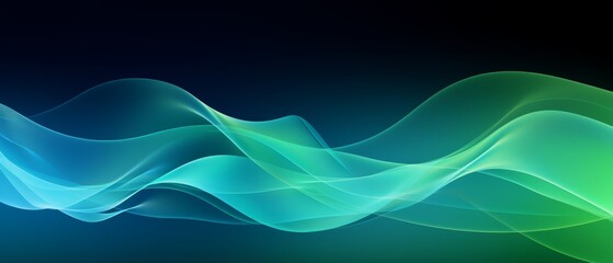 Obraz premium Blue and green abstract lines background with copy space,