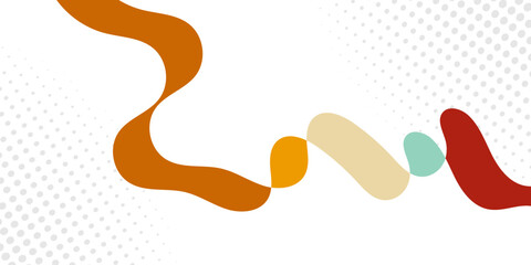 Abstract color background divided by diagonal. Vector illustration Background into two colors with halftone dots.