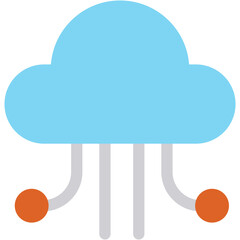 Vector Icon Cloud, computing, network, sharing, networking