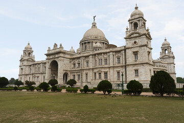 The Victoria Memorial in Kolkata, West Bengal, is a grand marble building built in memory of Queen Victoria, Kolkata, West Bengal, India