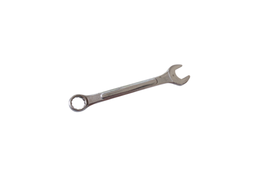 Combination wrench or open end spanner isolated