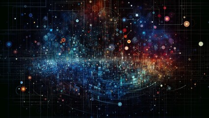 Dark wallpaper and high contrast of colors