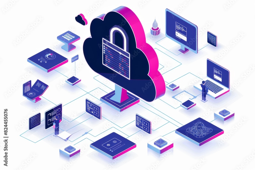 Aufkleber secure cloud computing with advanced digital interfaces and modern data protection.