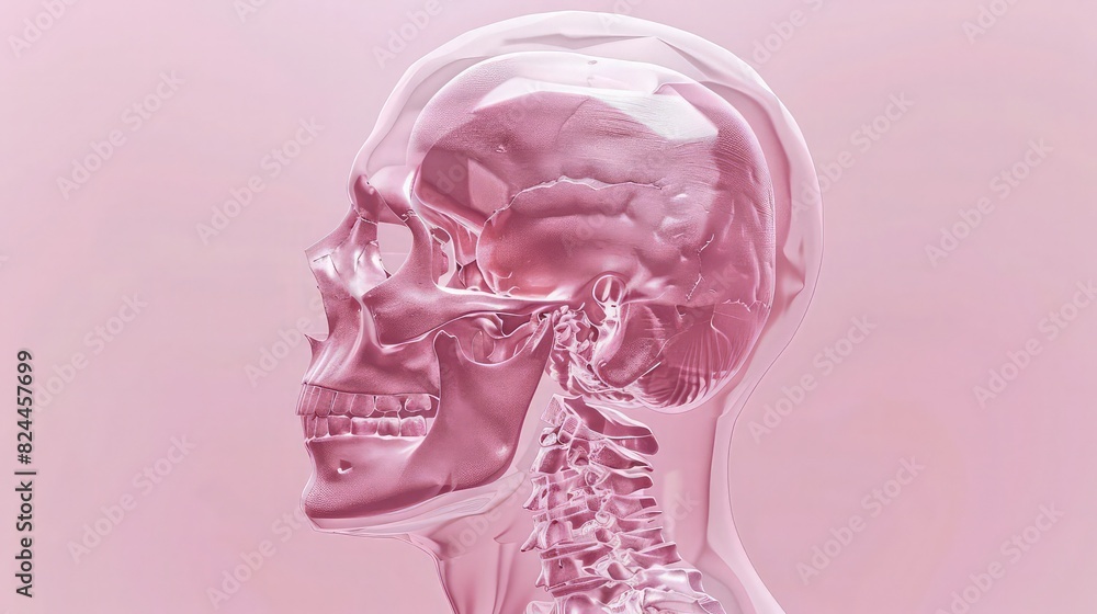 Aufkleber a detailed depiction of the occipital lobe, responsible for visual processing, with high-resolution 