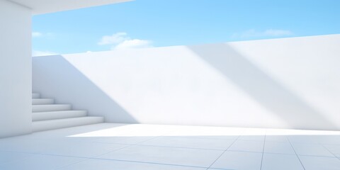 Obraz premium 階段と青空