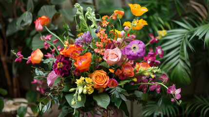 Obraz premium A wonderful bouquet of flowers that will bring joy and beauty, constituting the perfect gesture of gratitude and love.