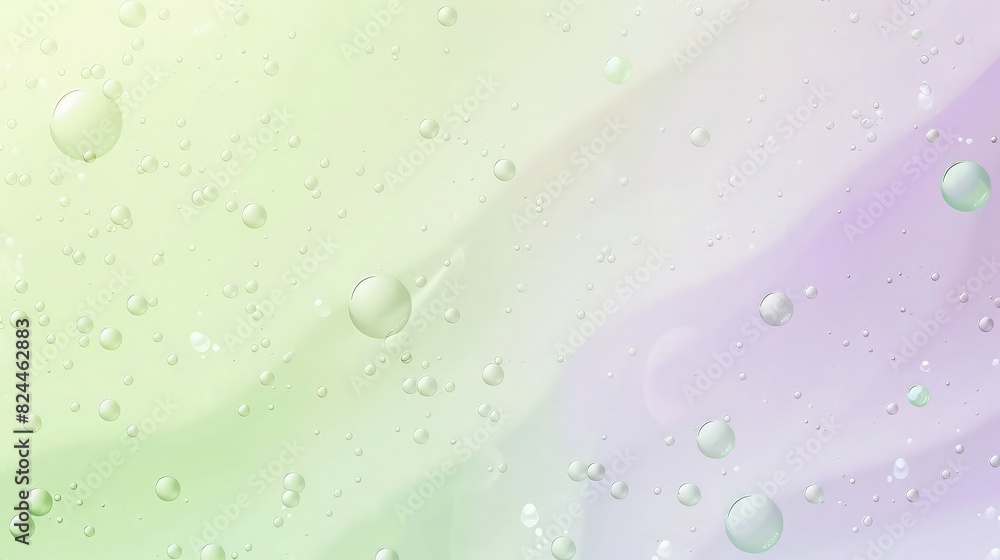 Poster a soft pastel pink background with shiny bubbles floating gently, reflecting subtle light and creati