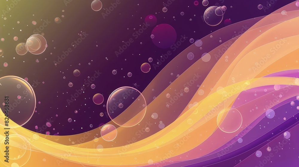 Poster a pastel magenta background with softly glowing bubbles, each one capturing light and shadow uniquel