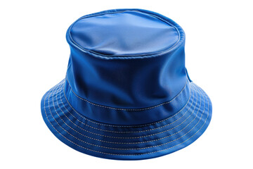 Blue Bucket hat isolated on white back ground