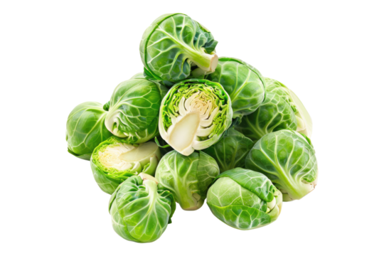 Brussels sprouts isolated on white back ground