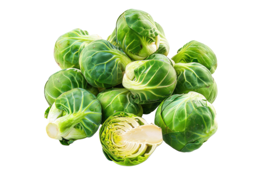 Brussels sprouts isolated on white back ground