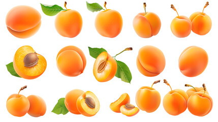 Apricots, transparent picture