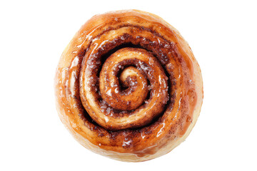 Fototapeta premium Cinnamon roll isolated on white back ground