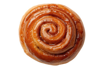Fototapeta premium Cinnamon roll isolated on white back ground