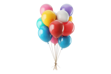 Colorful Balloons isolated on white back ground