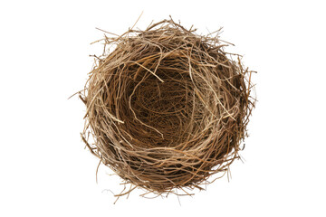 Obraz premium Empty bird nest isolated on white background