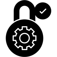 Obraz premium Vector Icon Control, lock, options, secure, security