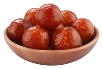 Gulab jamun isolated on white background