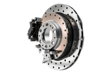 Hydraulic brakes isolated on white background