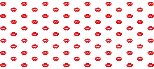 Colorful lips seamless pattern on white background. Paper print design. Abstract retro vector illustration. Trendy textile, fabric, wrapping. Modern space decoration