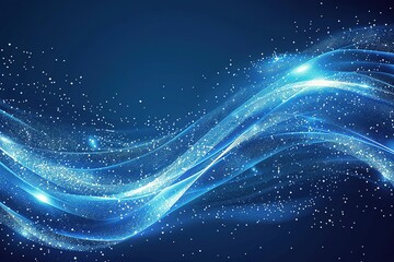 Obraz premium The trajectory of blue light