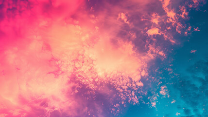 Fototapeta premium Dreamy Pink and Blue Clouds