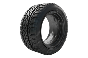 New car tires isolated on white background