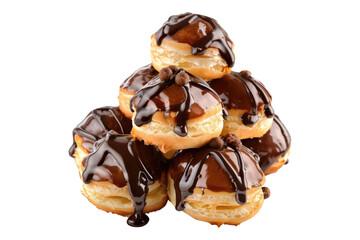 Profiteroles isolated on white background