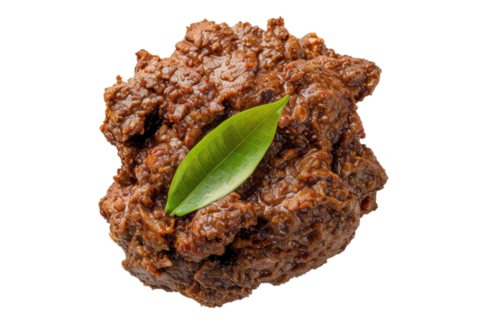 Rendang isolated on white background