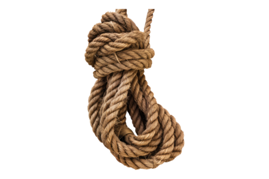 Rope fance isolated on white background
