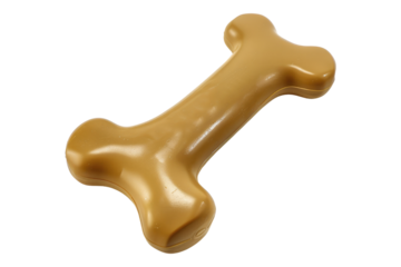 Rubber dog bone isolated on white background