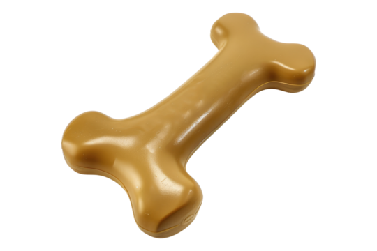 Rubber dog bone isolated on white background