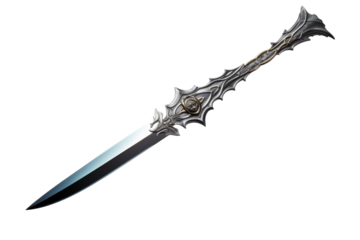 The Ethereal Blade of the White Avenger on a White or Clear Surface PNG Transparent Background.